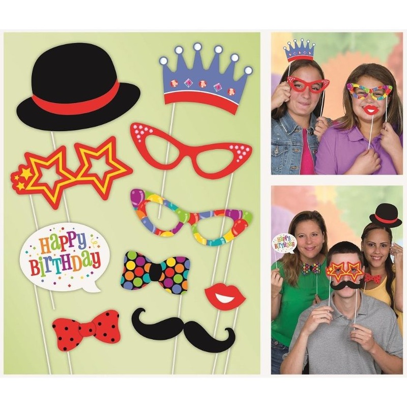 Confetti Birthday Photo Booth Party Props - Buy Online