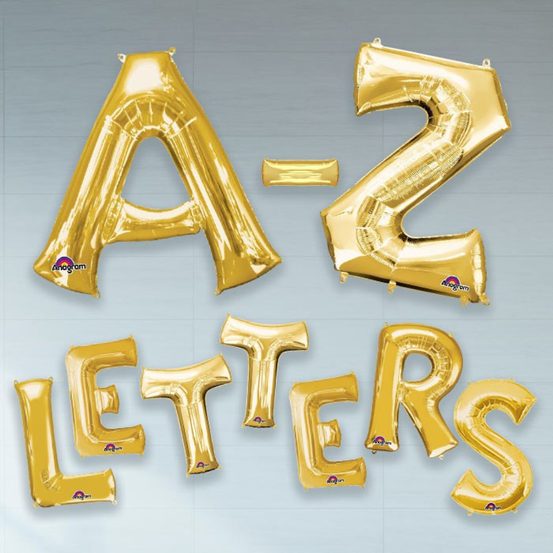 Gold Letter Balloons A-Z