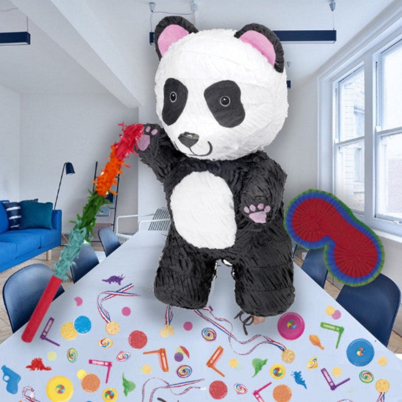 Panda Pinata Party Kit with Favours and Confetti - Buy Online