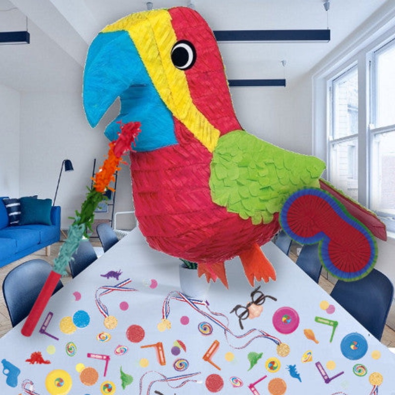 Parrot Pinata Party Kit with Favours and Confetti - Buy Online