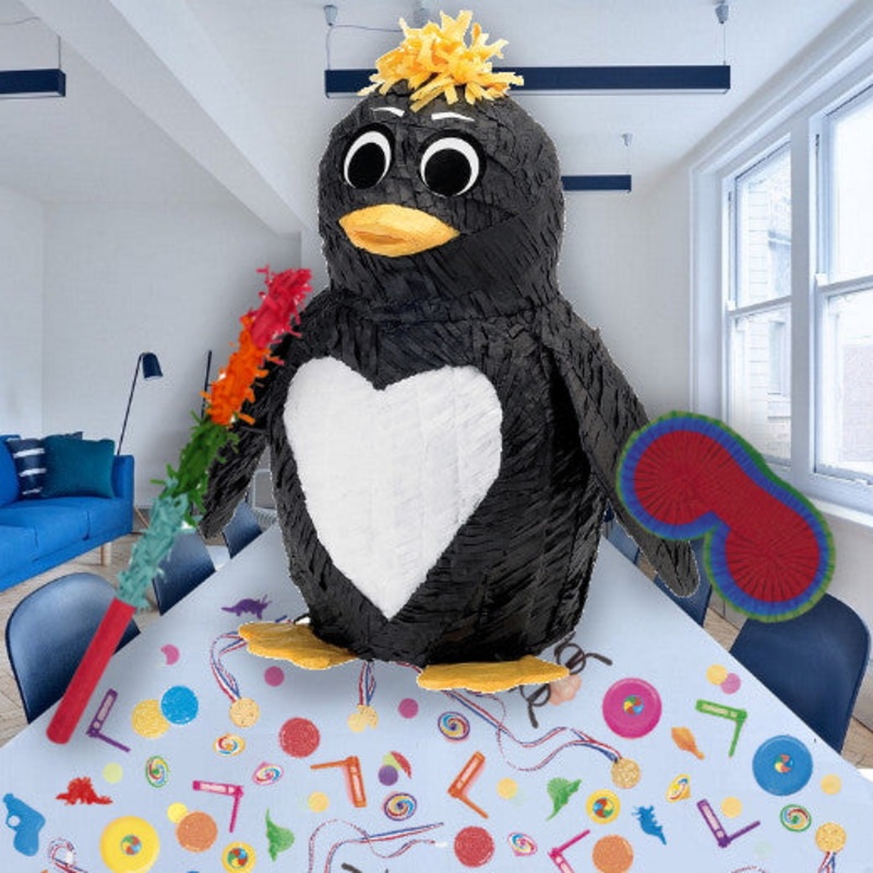 Penguin Pinata Party Kit with Favours and Confetti - Buy Online