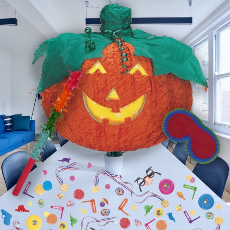 Pumpkin Pinata Party Kit with Favours and Confetti - Buy Online