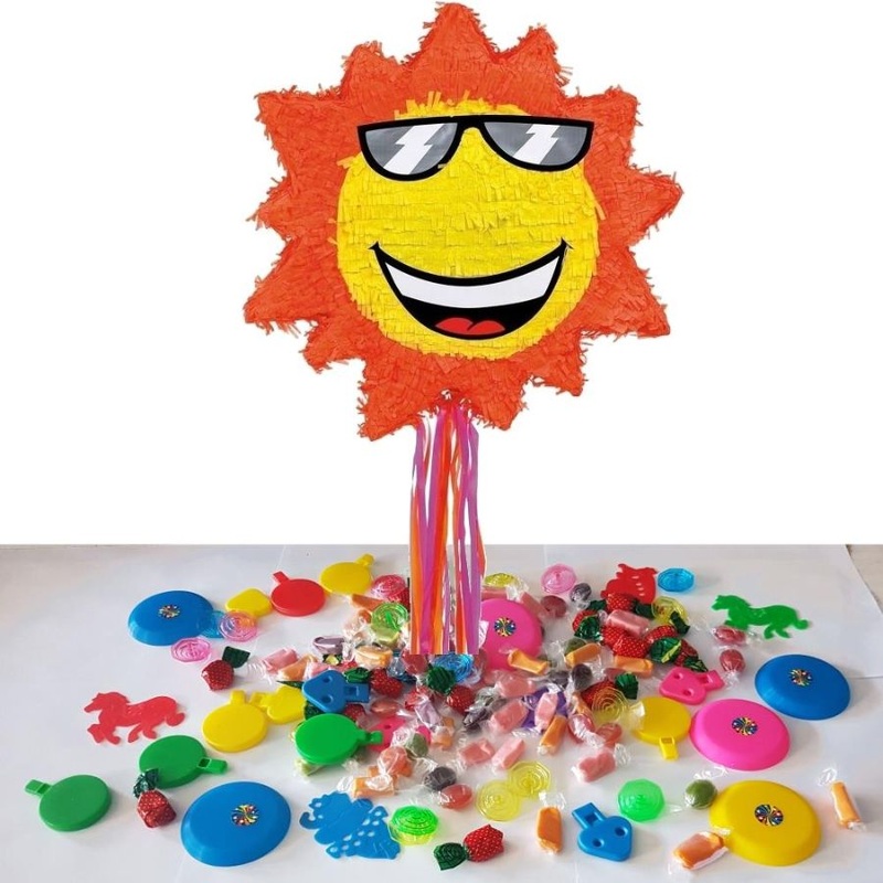 Sunshine Pull Pinata Party Kit with Favours and Confetti - Buy Online