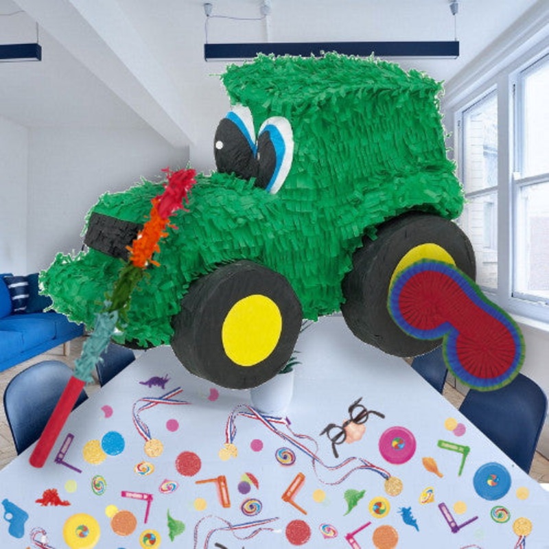 Tractor Pinata Party Kit with Favours and Confetti - Buy Online
