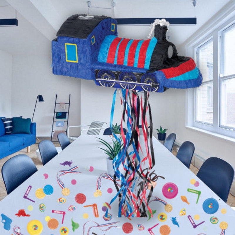 Train Pull Pinata Party Kit with Favours and Confetti