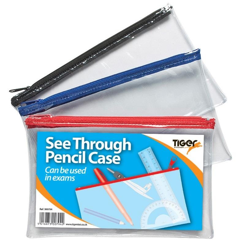 Transparent 20cm Exam Pencil Case - Buy Online