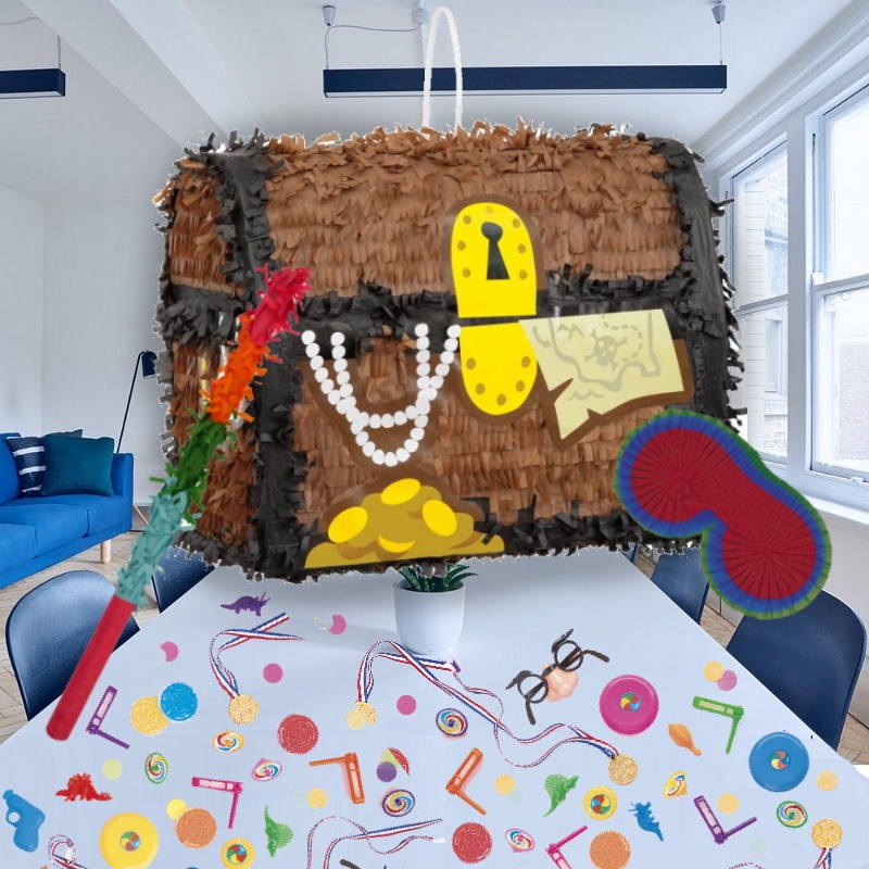 Treasure Chest Pinata Kit with Fillers & Confetti