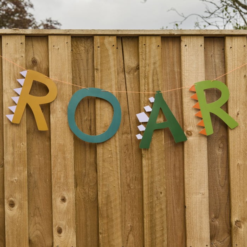 Roar Dinosaur Party Banner 2 metres