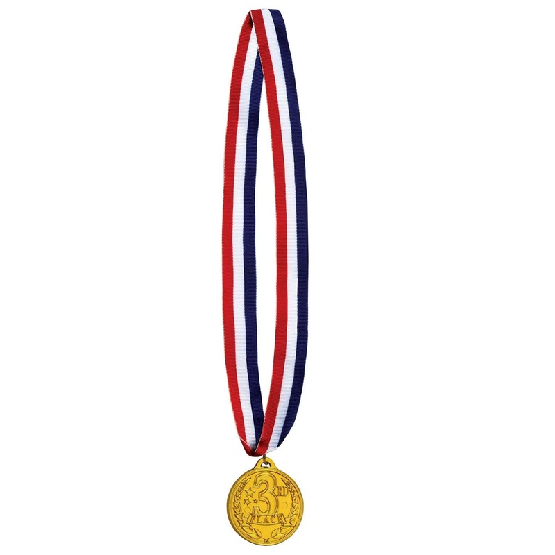 12 Pack Beistle 3rd Place Medal with Ribbon