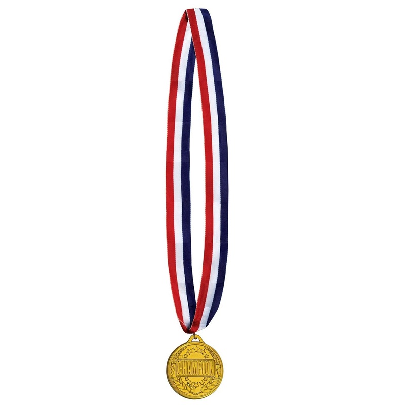 12 Pack Beistle Champion Medal with Ribbon