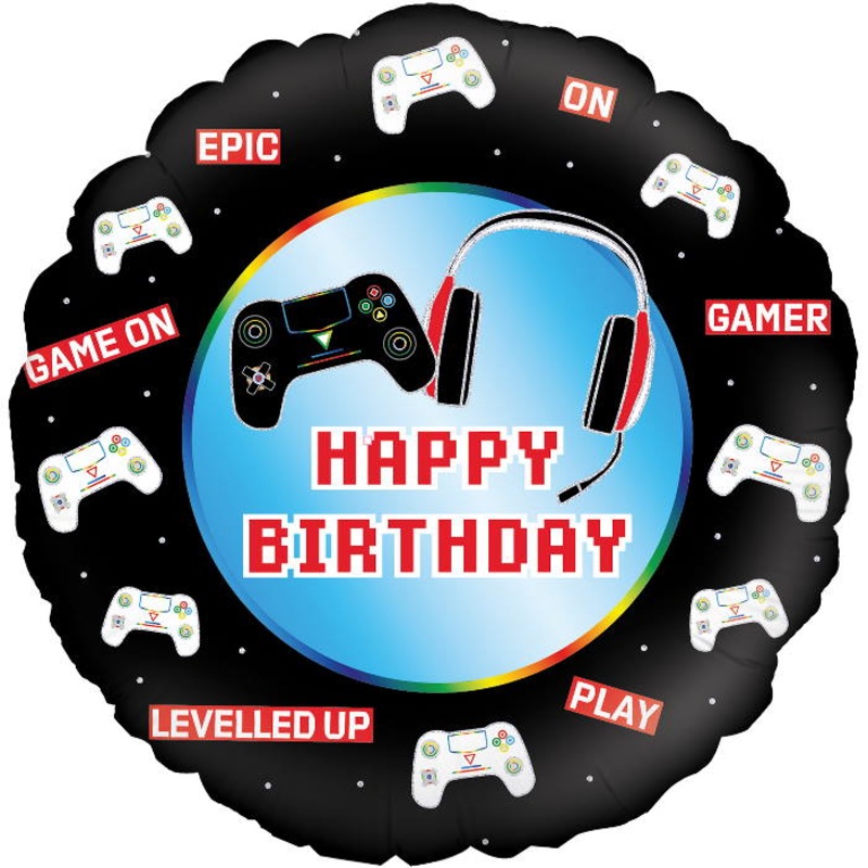 Epic Gamer Happy Birthday Foil Balloon