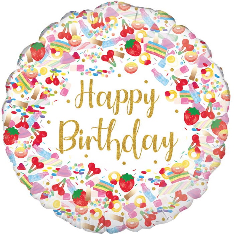 Pick n Mix Sweets Happy Birthday Foil Balloon