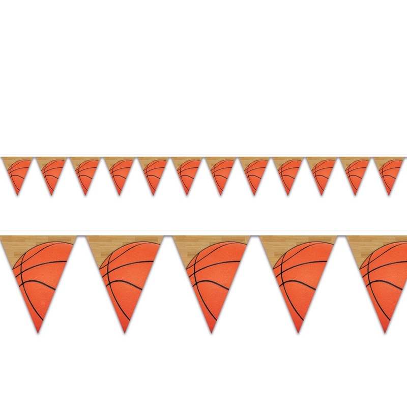 12 Pack Beistle Basketball Party Pennant Banner