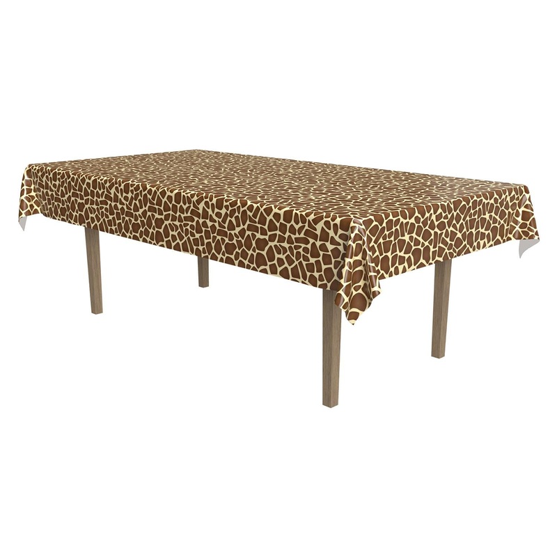 12 Pack Beistle Giraffe Print Party Tablecover