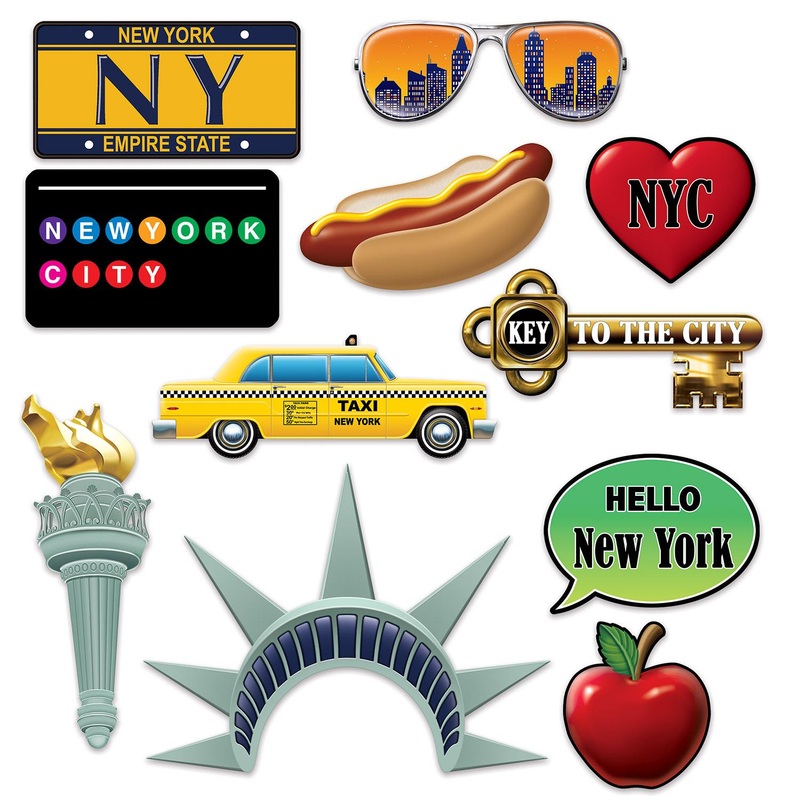 132 Piece Beistle New York City Party Photo Fun Signs