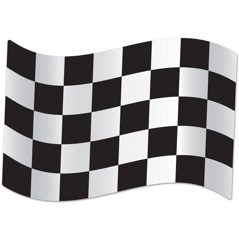 24 Pack Beistle Jumbo Checkered Flag Party Cutouts