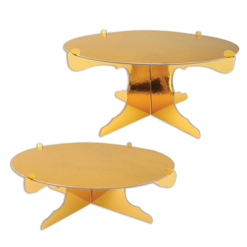 24 Pack Beistle Metallic Party Cake Stands - Gold