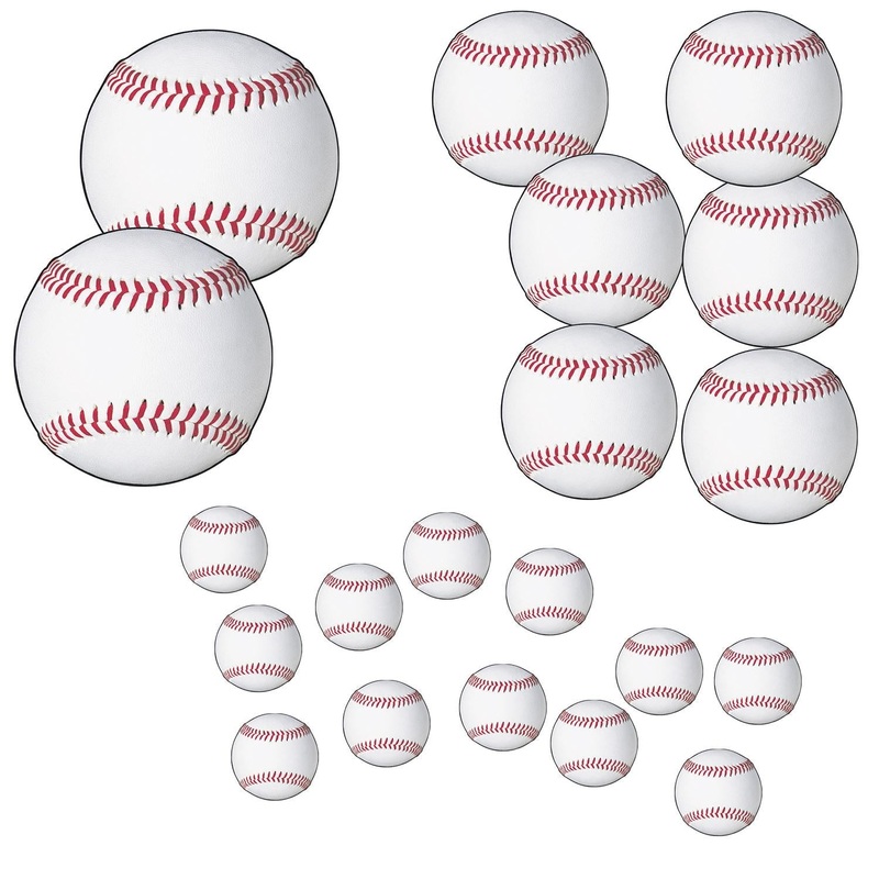 240 Pack Beistle Baseball Party Cutouts