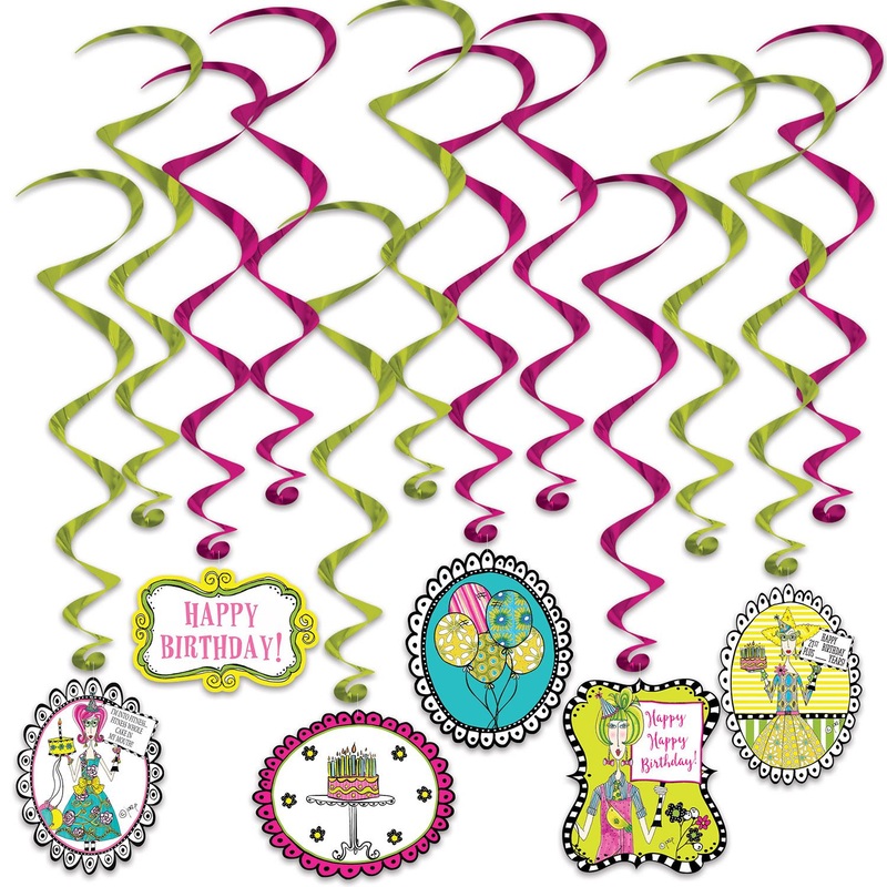 72 Pack Beistle Dolly Mama's Adult Celebration Party Whirls