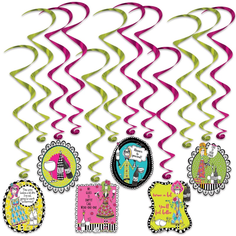 72 Pack Beistle Dolly Mama's Wine Celebration Party Whirls
