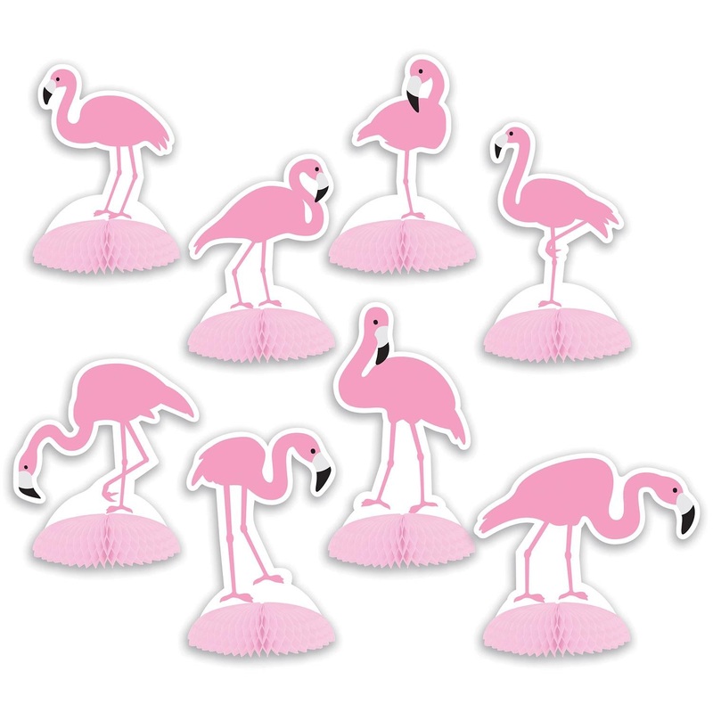 96 Pack Beistle Luau Party Flamingo Mini Centerpieces