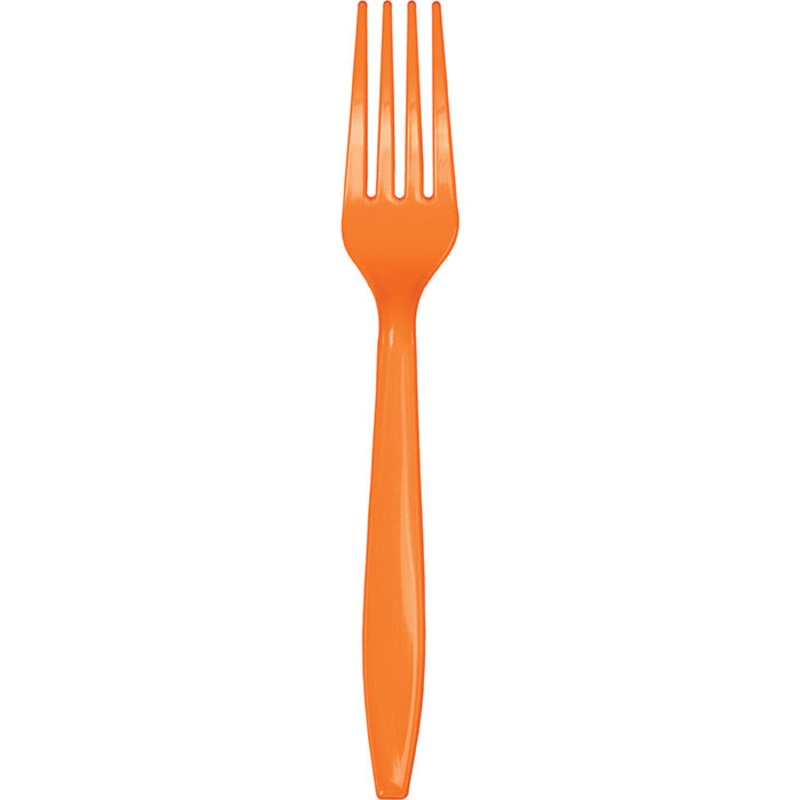 Sunkissed Orange Plastic Forks (50/Pkg)