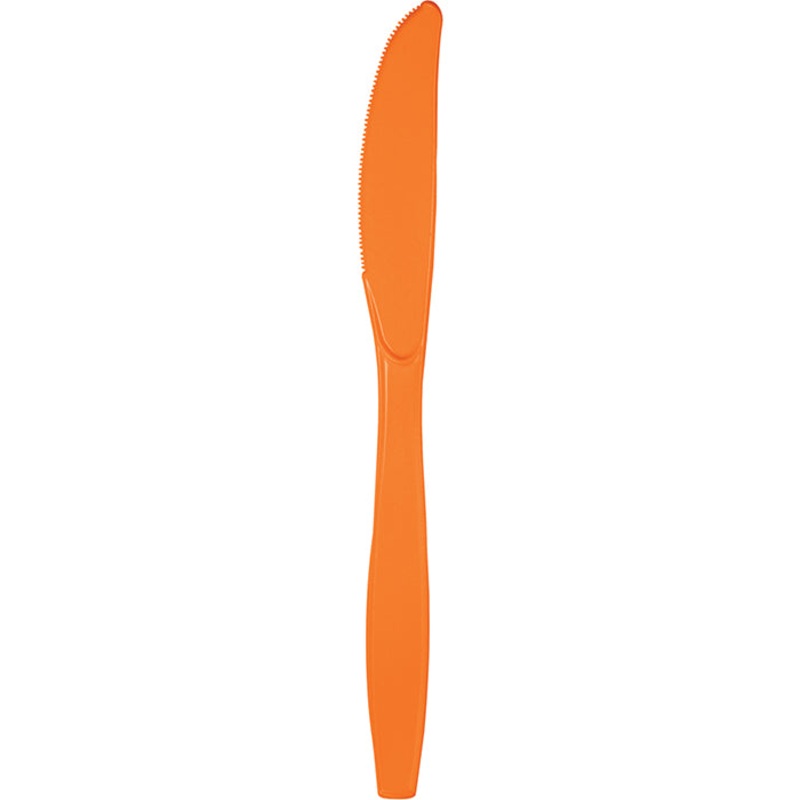 Sunkissed Orange Plastic Knives (24/Pkg)