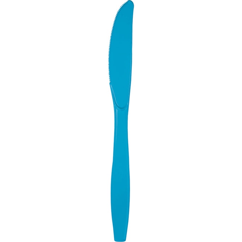 Turquoise Blue Plastic Knives (24/Pkg)