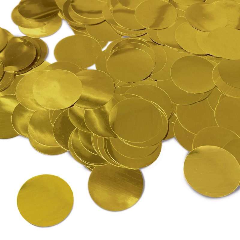 12 Pack Beistle Metallic Deluxe Dot Party Confetti - gold (0.5 Oz/Pkg)