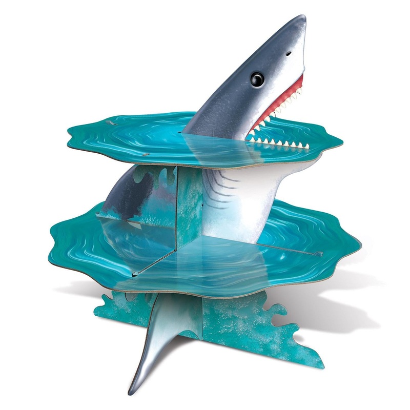 12 Pack Beistle Shark Party Cupcake Stand