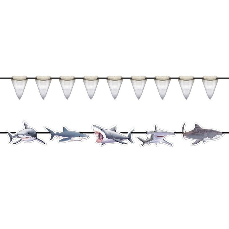12 Pack Beistle Shark Party Streamer Set