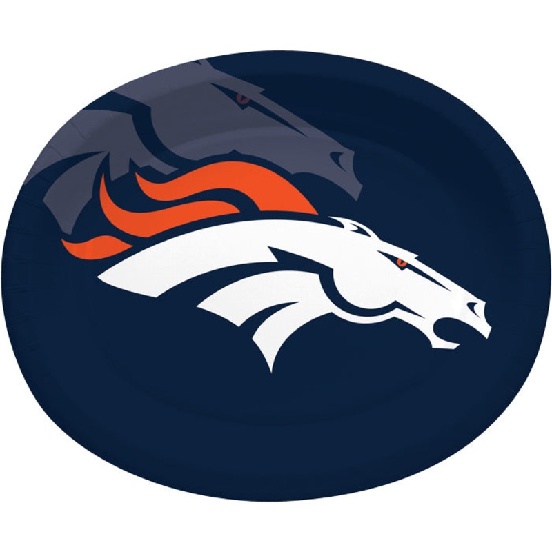 Denver Broncos Oval Platter 10" X 12" (8/Pkg)