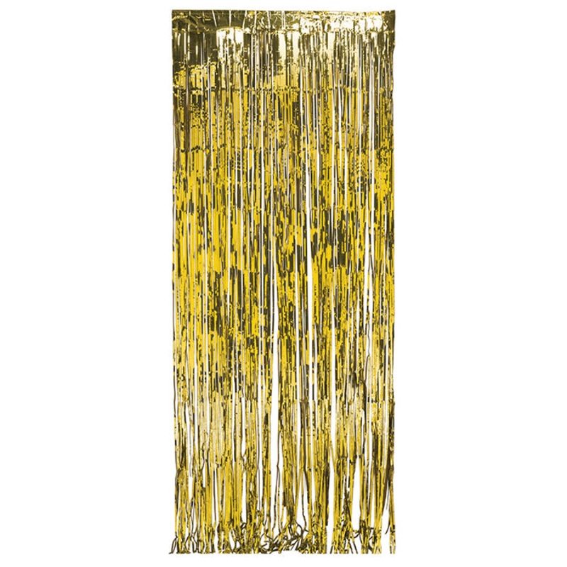 Foil Door Curtain Gold 8'X3'