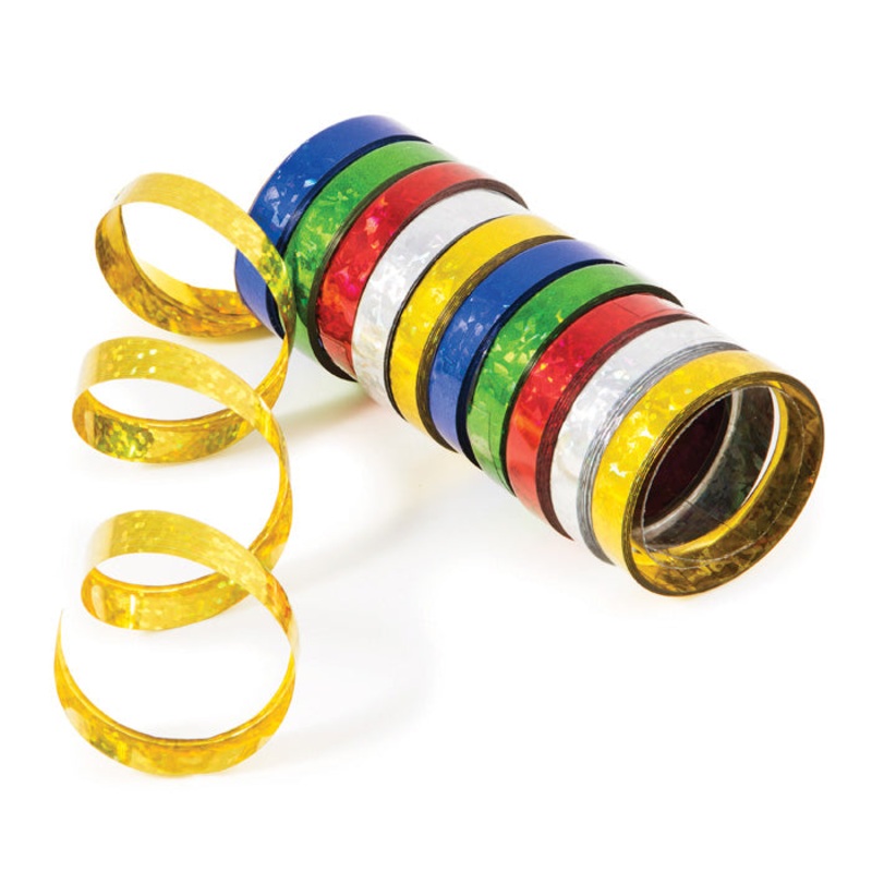 Multicolor Holographic Serpentine Streamer