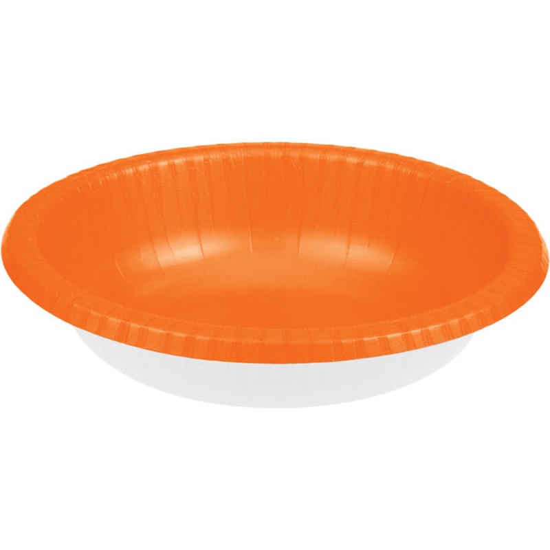 Sunkissed Orange Paper Bowls 20 Oz (20/Pkg)