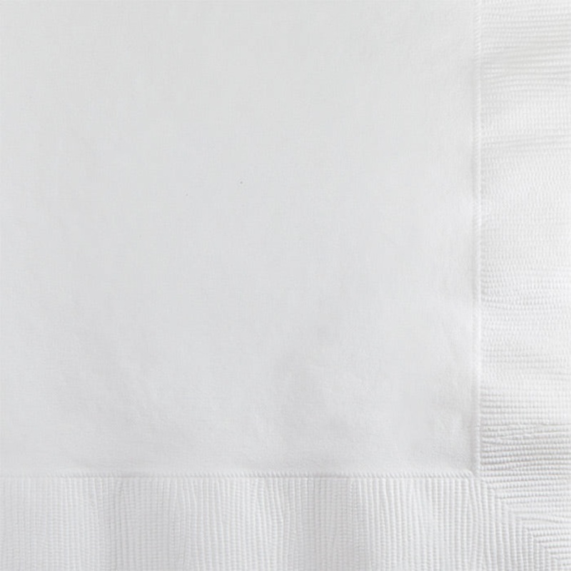 White Beverage Napkin 2Ply (50/Pkg)