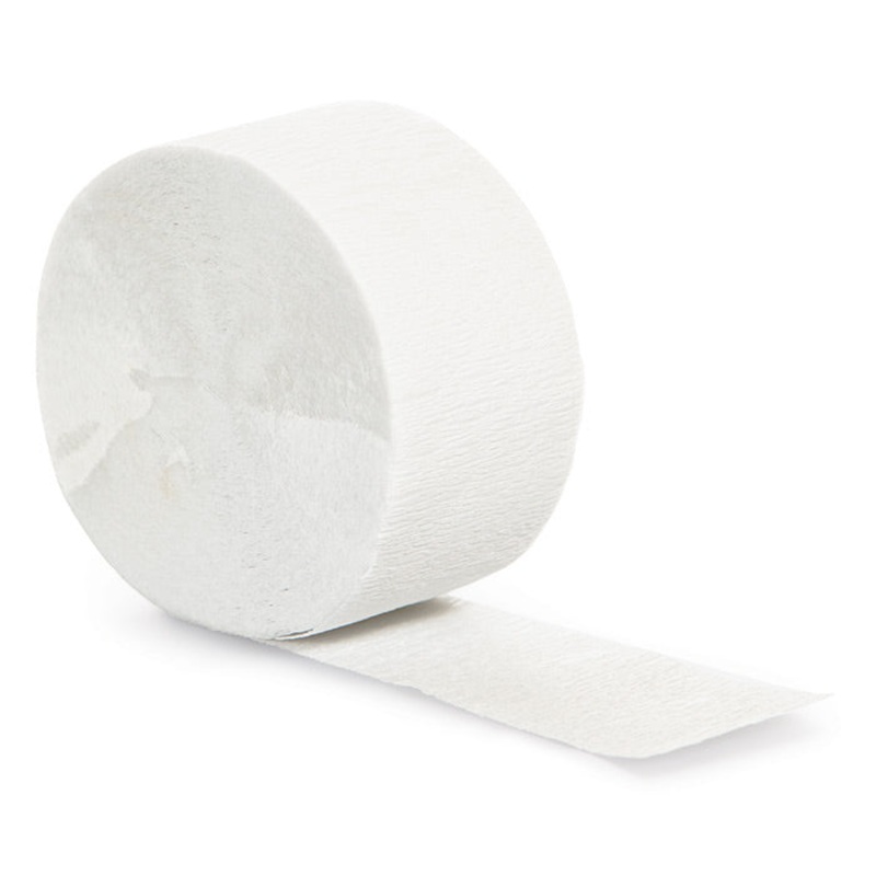White Crepe Streamers 81 ft