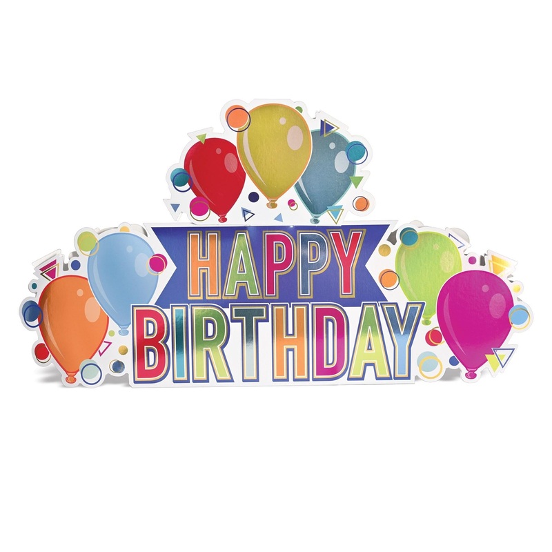 12 Pack Beistle 3-D Foil Happy Birthday Party Centerpiece