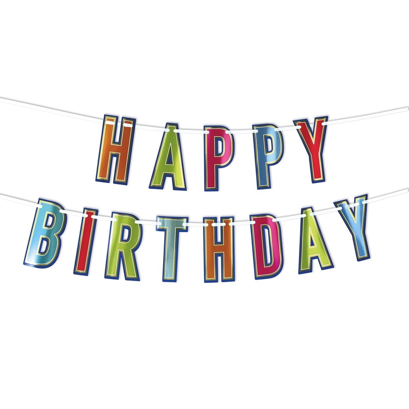 12 Pack Beistle Foil Happy Birthday Party Streamer