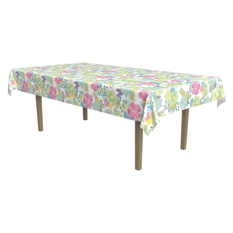 12 Pack Beistle Succulents Party Tablecover