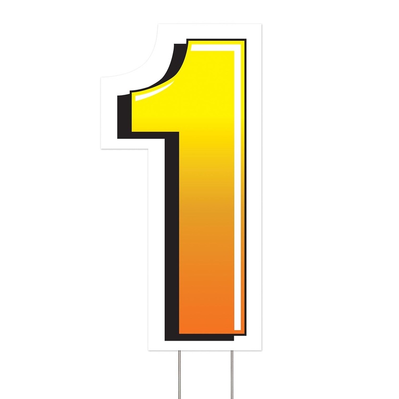 3 Pack Beistle Plastic 1 Party Yard Sign