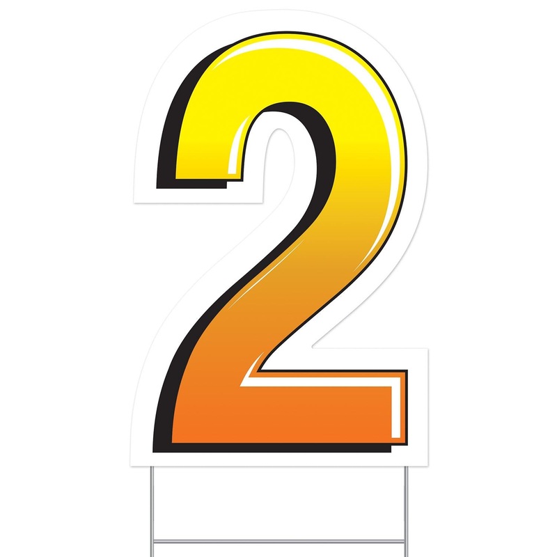 3 Pack Beistle Plastic 2 Party Yard Sign