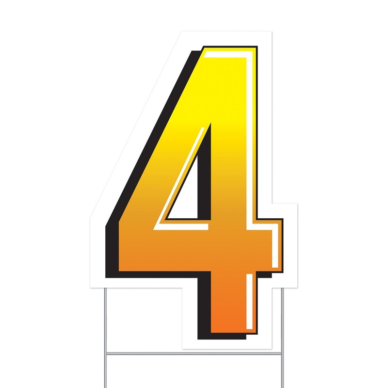 3 Pack Beistle Plastic 4 Party Yard Sign