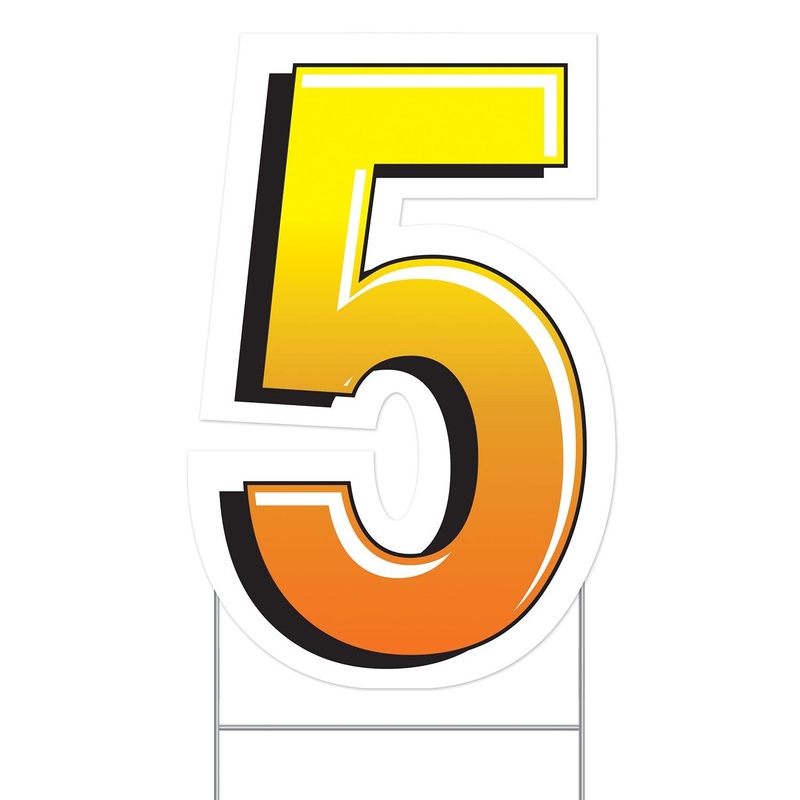 3 Pack Beistle Plastic 5 Party Yard Sign