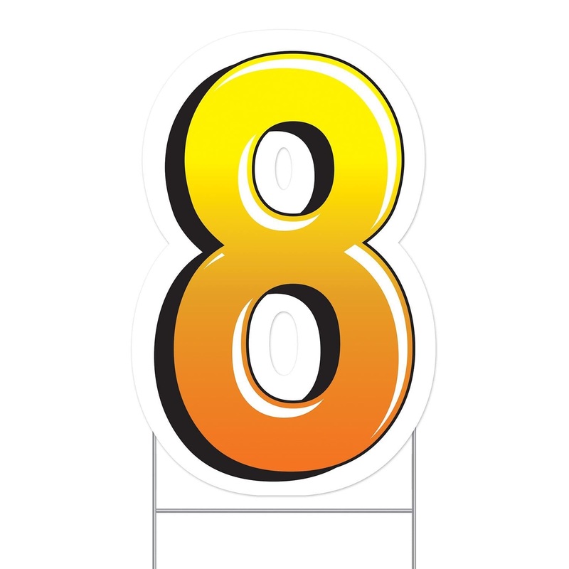 3 Pack Beistle Plastic 8 Party Yard Sign