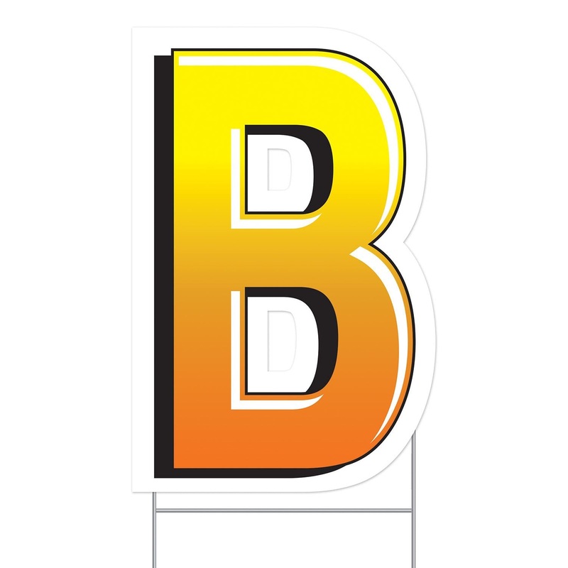3 Pack Beistle Plastic B Party Yard Sign