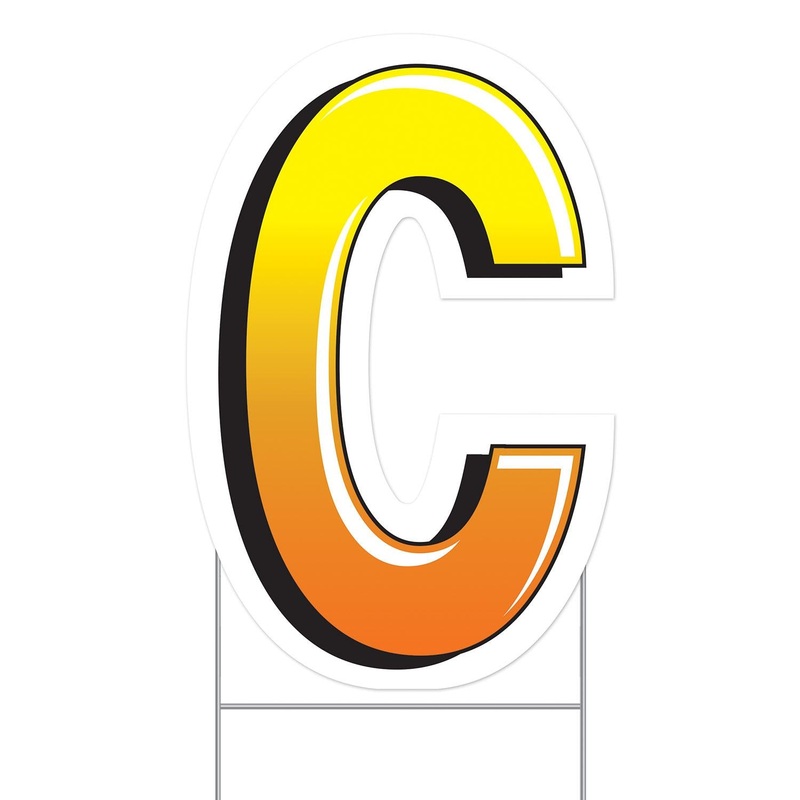 3 Pack Beistle Plastic C Party Yard Sign