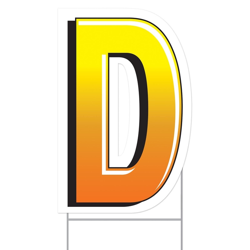 3 Pack Beistle Plastic D Party Yard Sign