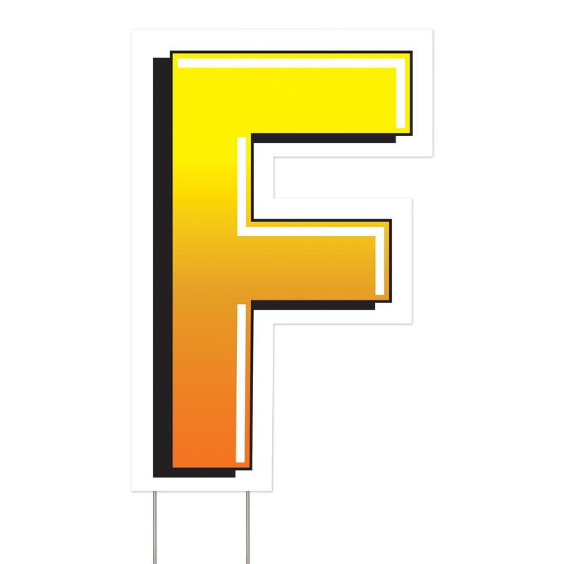 3 Pack Beistle Plastic F Party Yard Sign