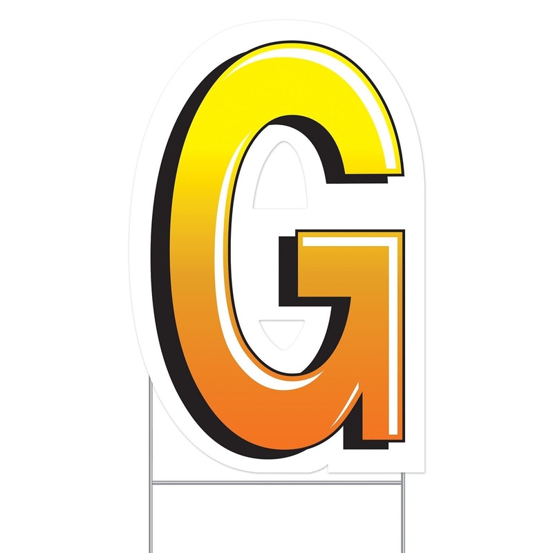 3 Pack Beistle Plastic G Party Yard Sign